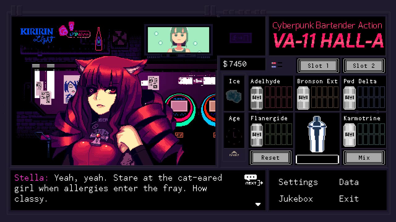 VA-11 Hall-A: Cyberpunk Bartender Action screenshot 4