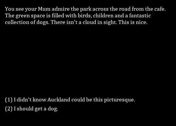 Good Morning: A Depressing Text Adventure. screenshot 2