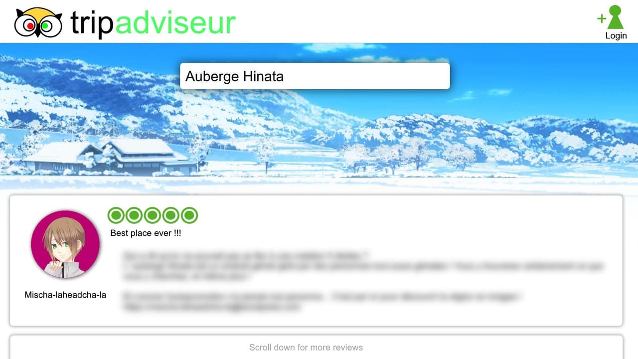 Bienvenue à lauberge Hinata !