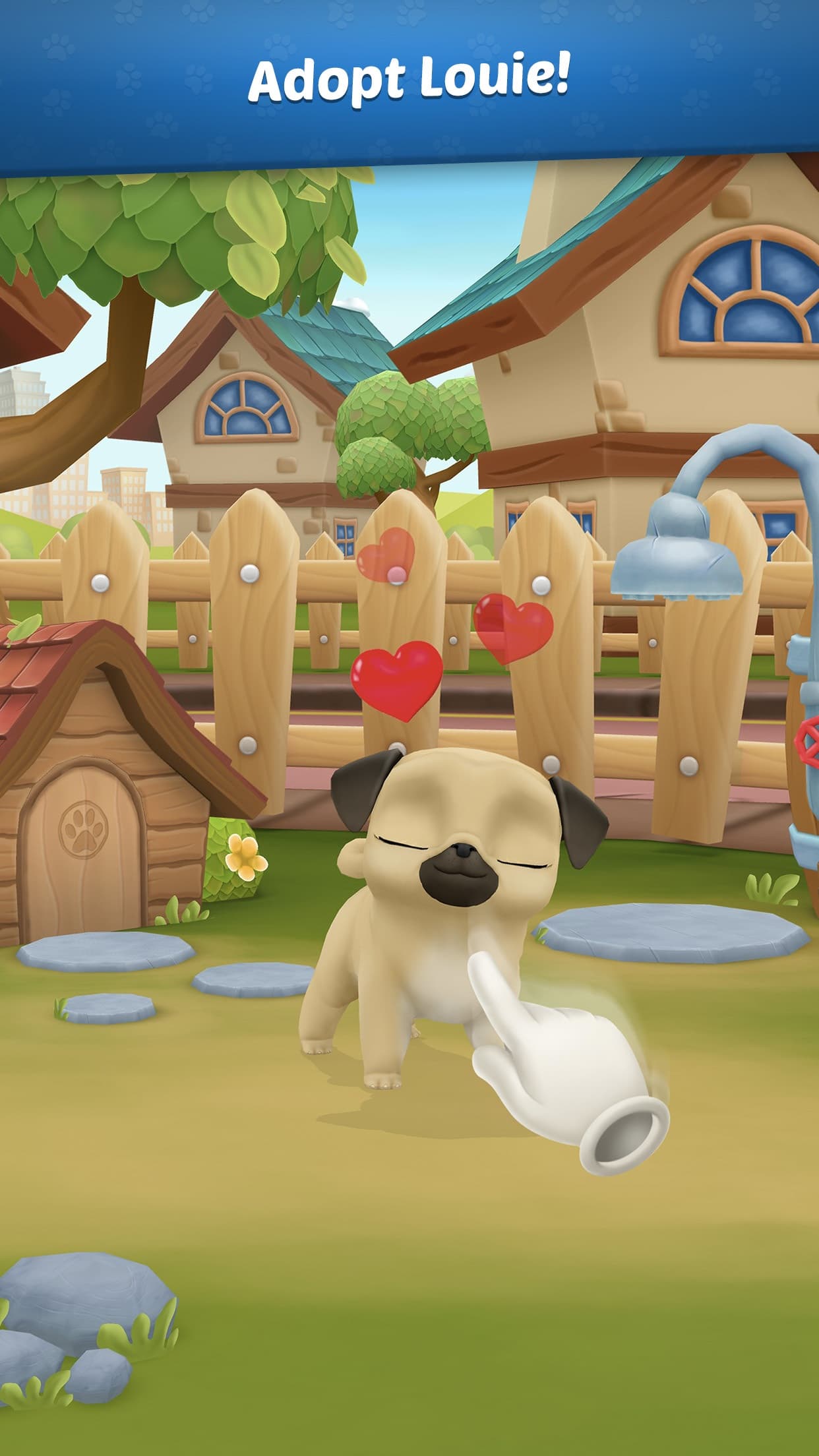 My Virtual Pet Dog 🐾 Louie the Pug screenshot 2