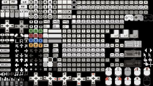 Pixel button prompts+interface+bitmap fonts asset pack screenshot 2