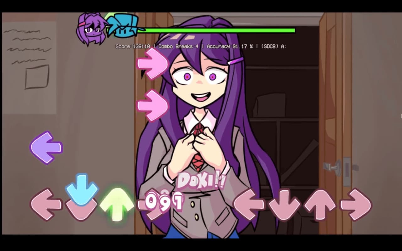 FNF - Yuri Over Monika Epiphany Reskin screenshot 3