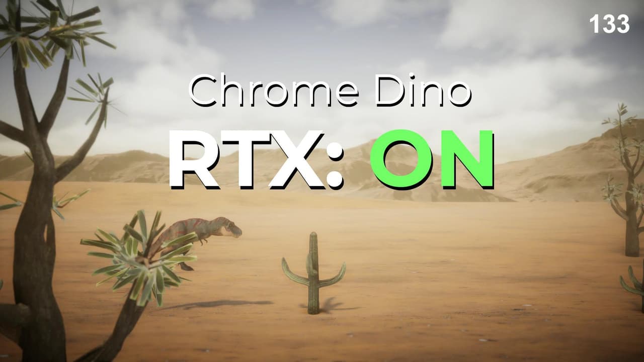Chrome Dino but RTX is ON screenshot 2