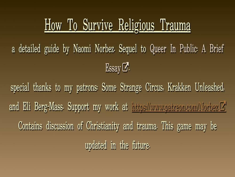 How To Survive Religious Trauma