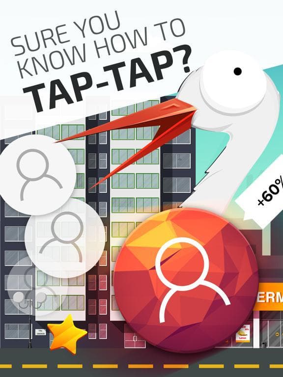 Clicker: tap, stork, people screenshot 2