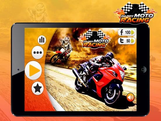 Daddy Moto Racing - Use powerful missile to become a motorcycle racing winner screenshot 3