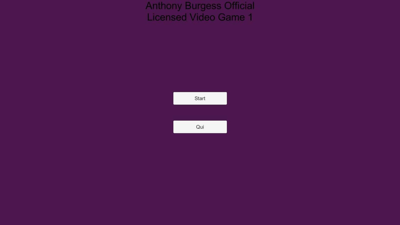 Anthony Burgess Official Licensed Game 1