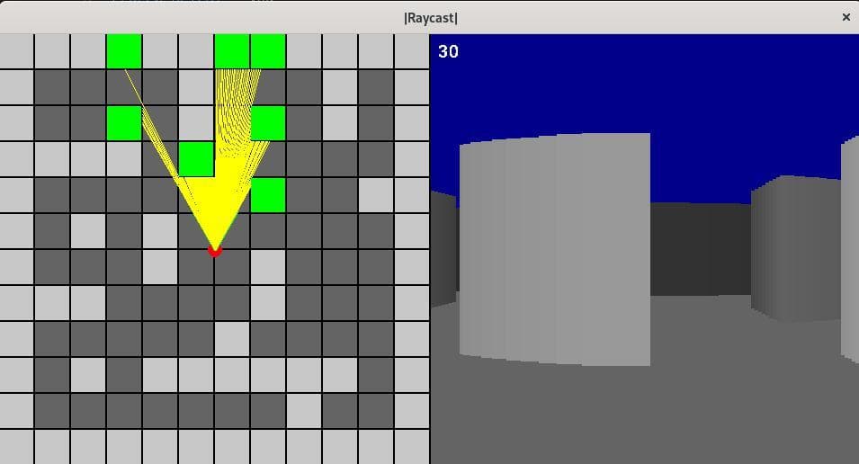 Raycast almost 3d pygame