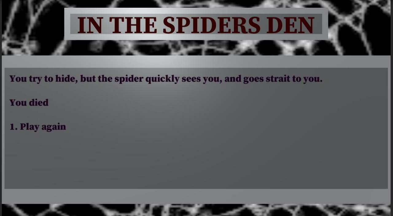 In The Spiders Den