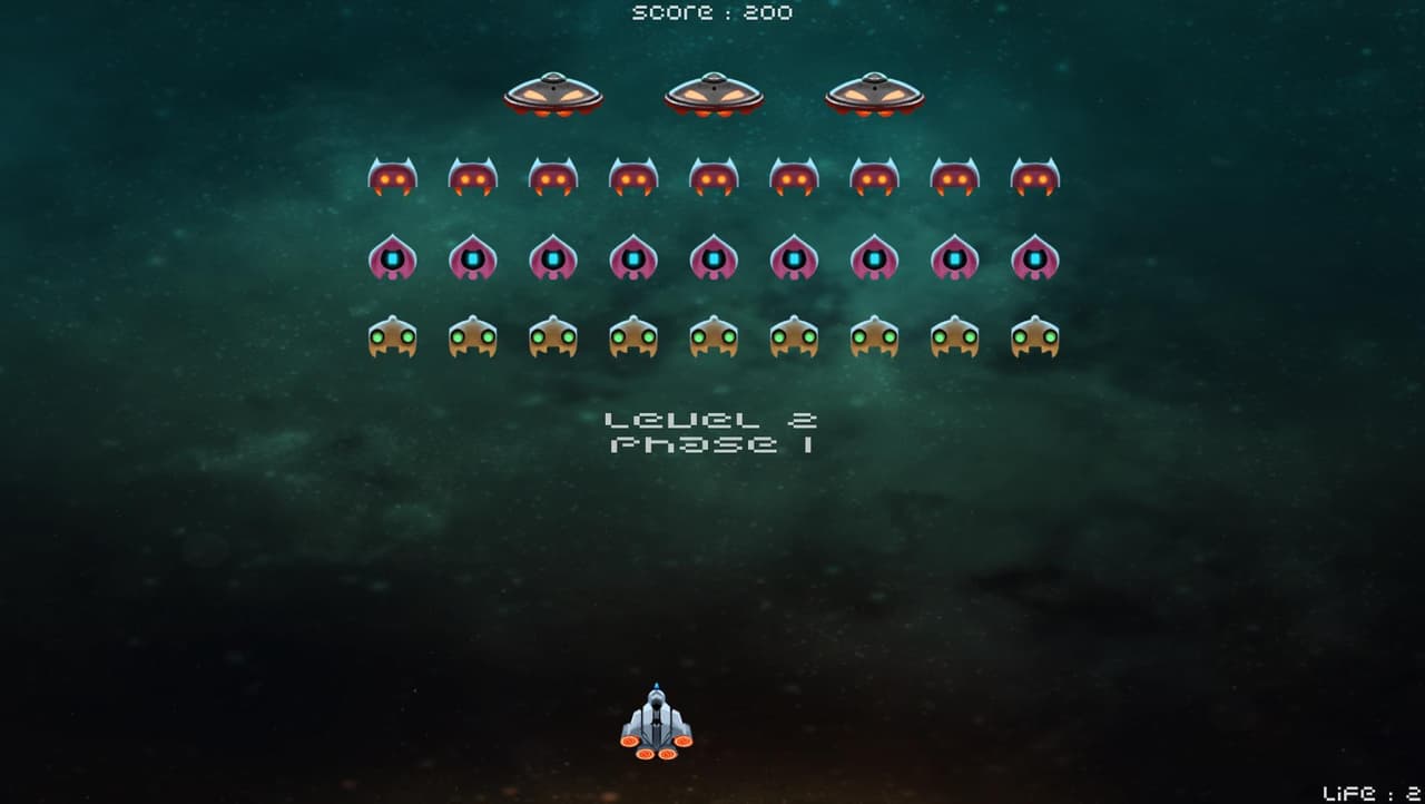 Space Invaders (itch) (Black Potion) screenshot 3