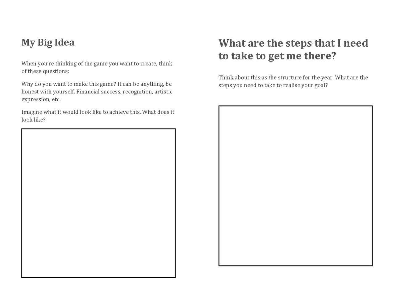 Goal Setting For Game Creation screenshot 2