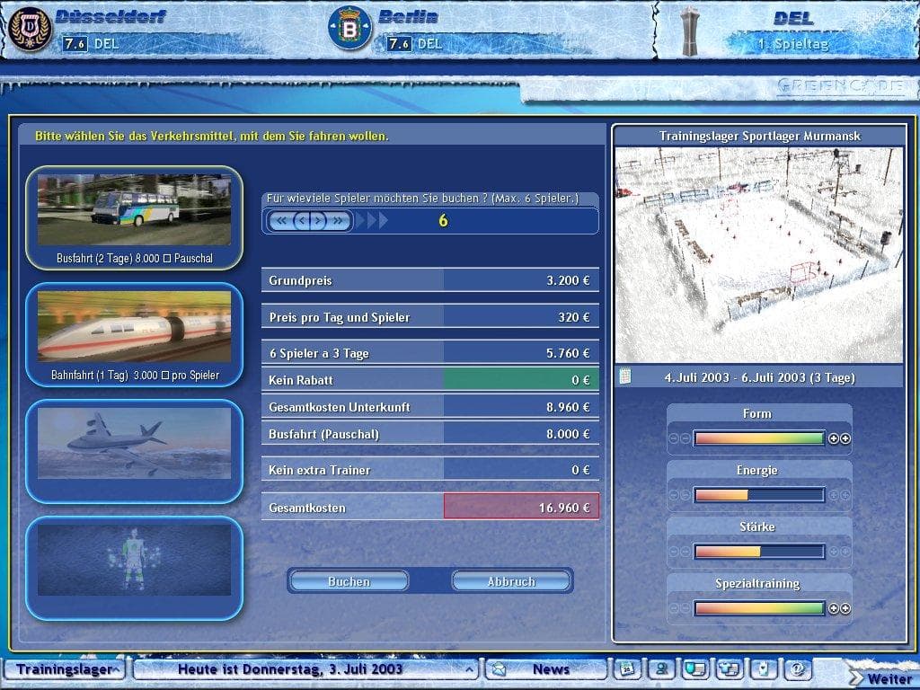 Ice Hockey Club Manager 2005 screenshot 3