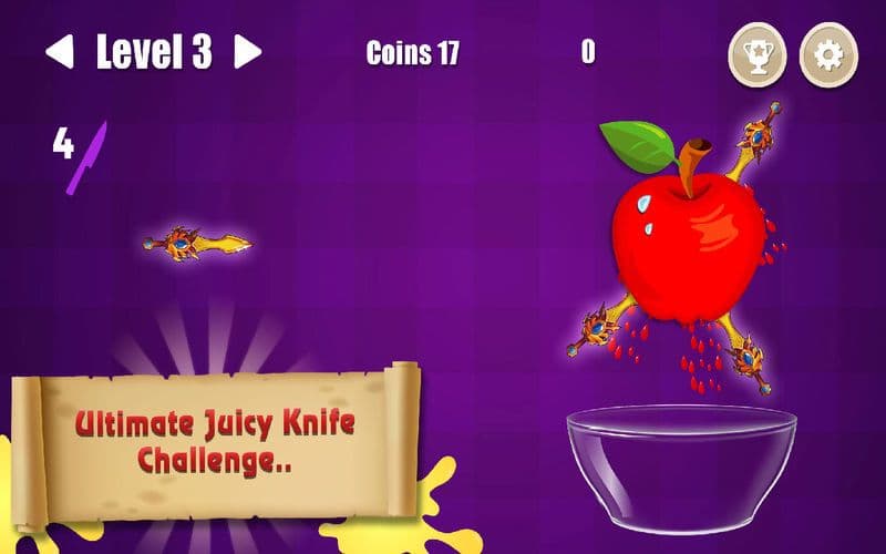 Juicy Knife Throw - Hit Splash screenshot 3
