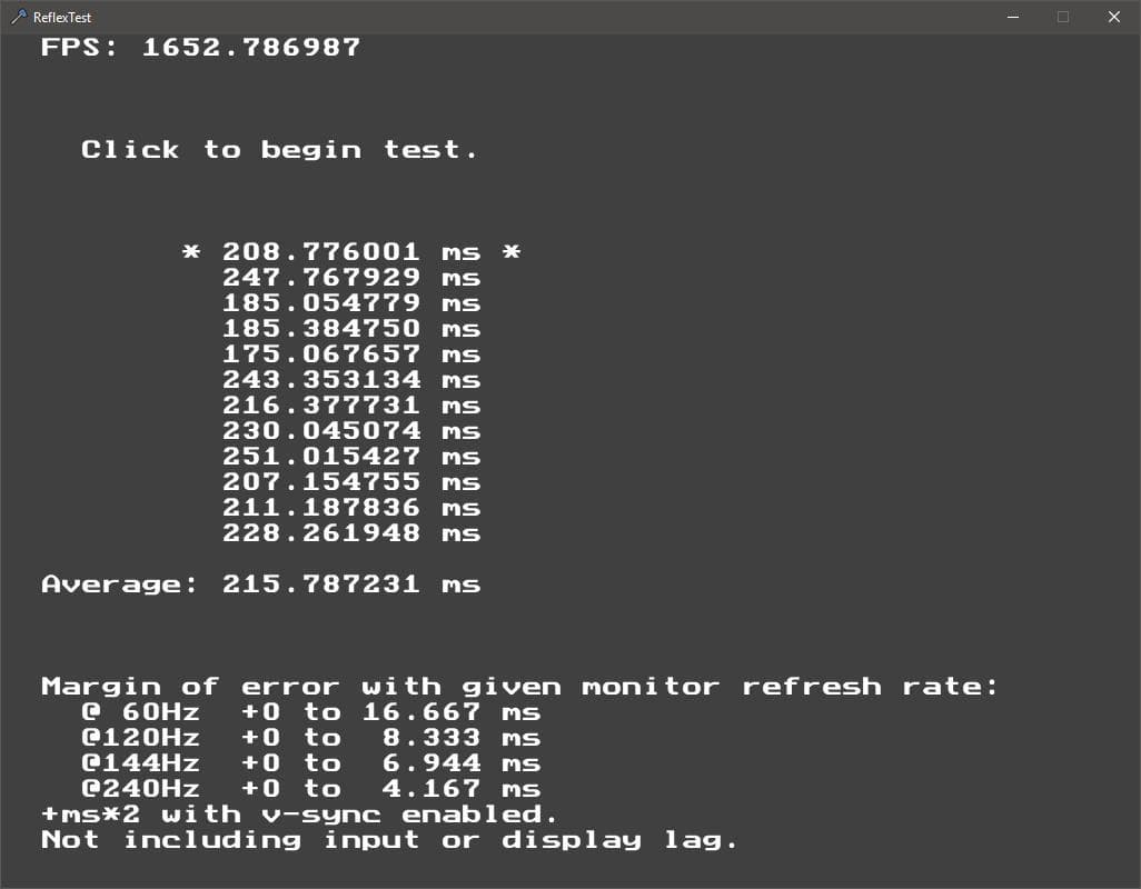 Reflex Test