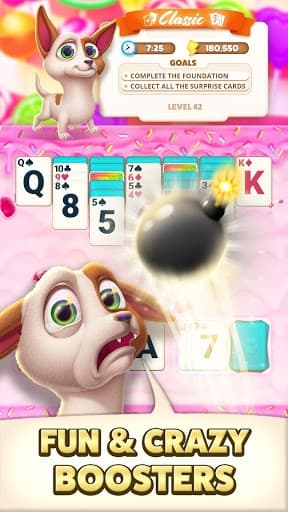 Solitaire Pets Adventure - Classic Card Game screenshot 4