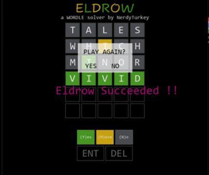 Eldrow - a Wordle Solver screenshot 2