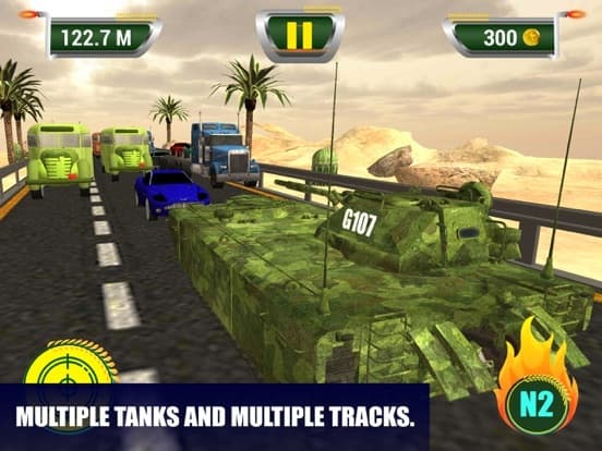 Tank Road Racing Combat & Traffic Rider Stunts screenshot 4