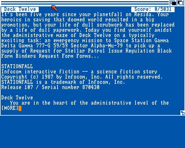 Stationfall screenshot 2