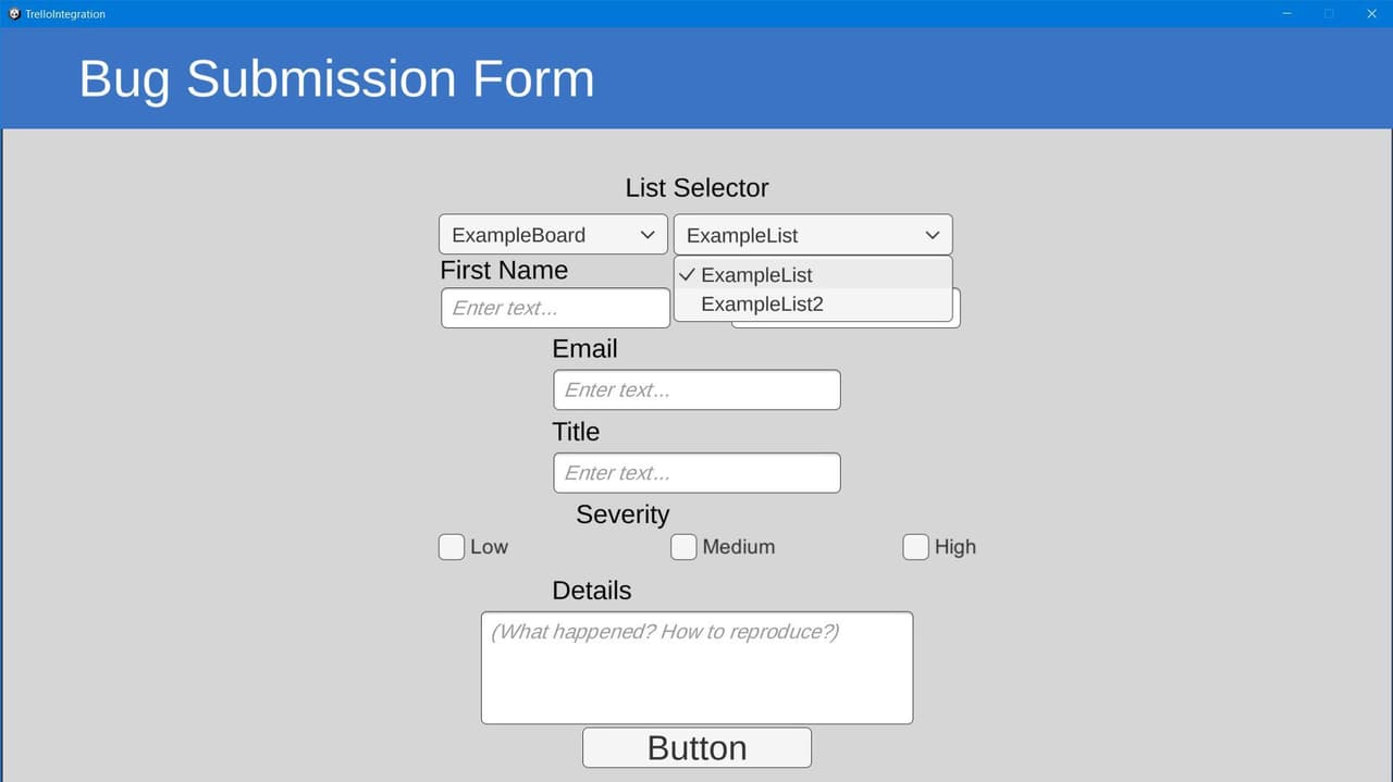 Trello Bug Submission Form screenshot 4