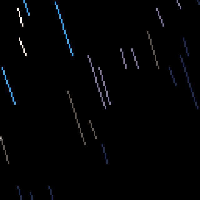 Rain in the darkness