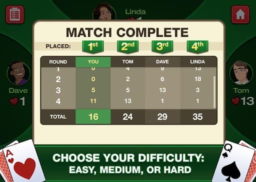 Simply Hearts - Classic Card Game screenshot 4