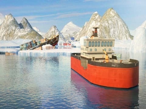 3D Icebreaker Parking - Arctic Boat Driving & Simulation Ship Racing Games screenshot 5