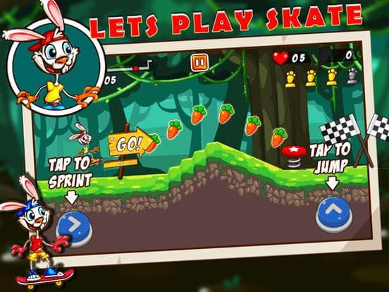 Play Rabbit Skater Dash -True Skating Champ Run! screenshot 2