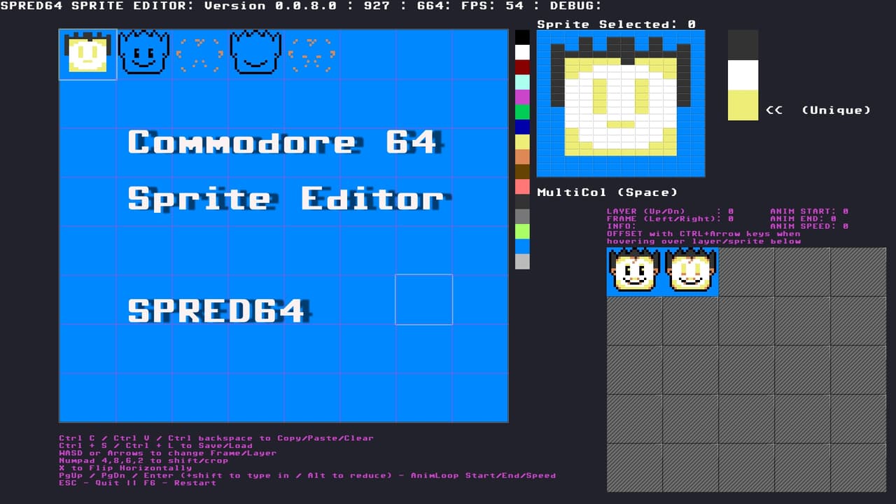 Spred64 - C64 Sprite Editor screenshot 2
