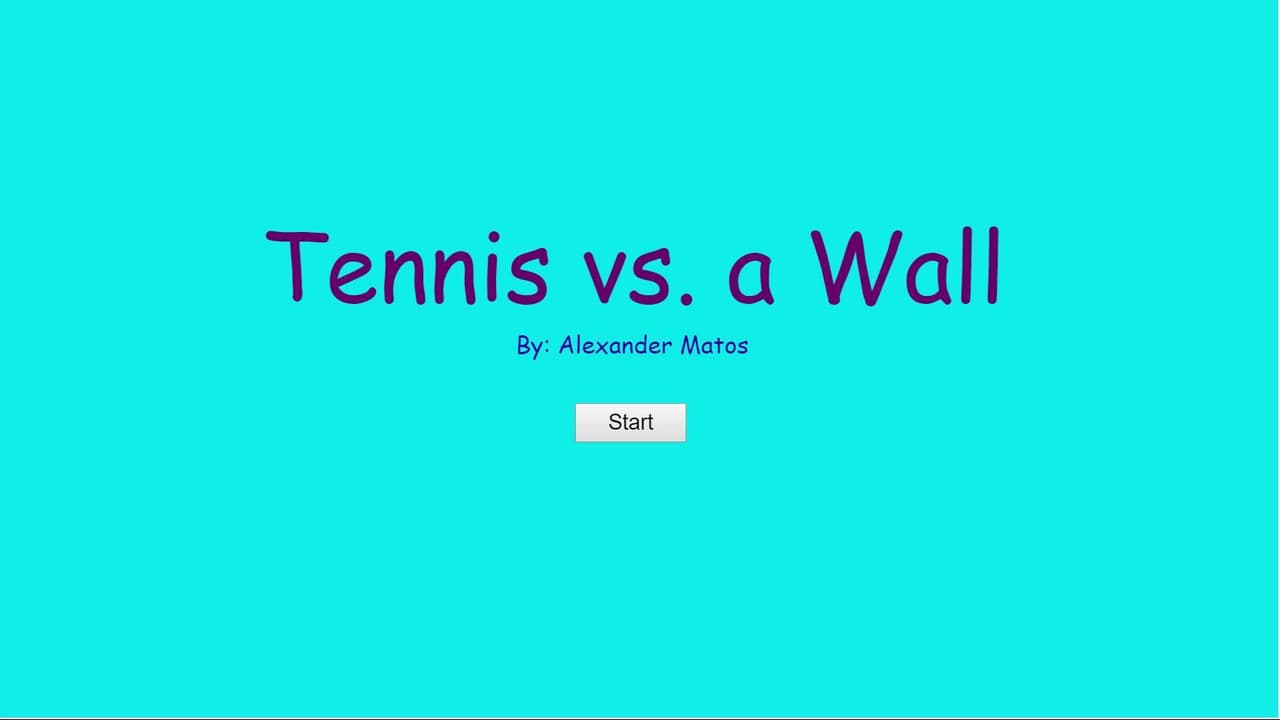 Tennis vs. a Wall