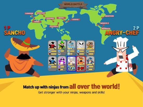 Jumping Ninja Battle-2 Player screenshot 4