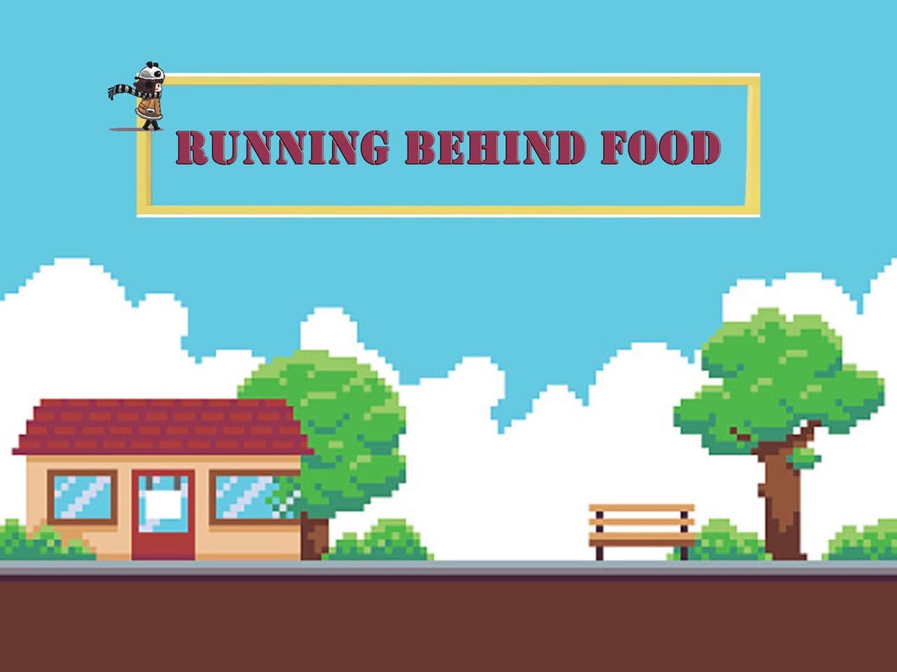 running behind food