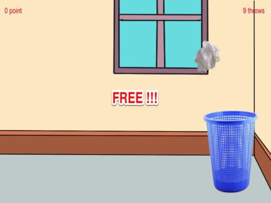 A Paper Ball Throw Into Bin
