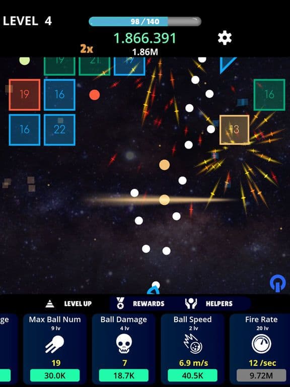 Cosmic Bricks - Idle Balls screenshot 2