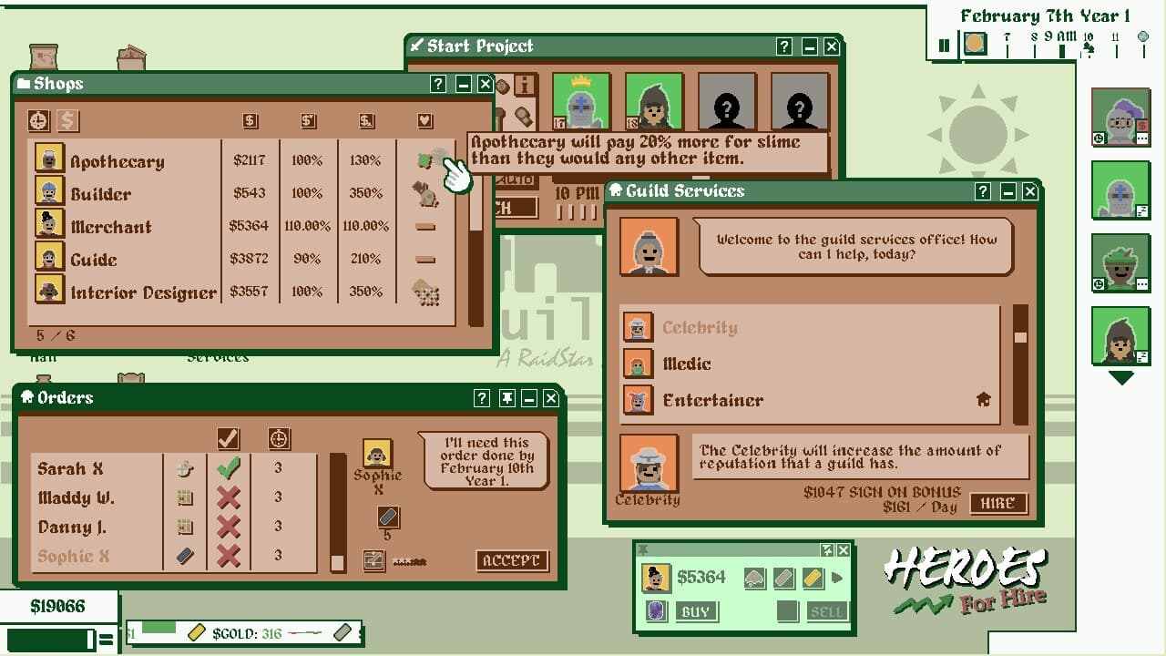 Heroes For Hire - Guild Micromanagement Simulator screenshot 4