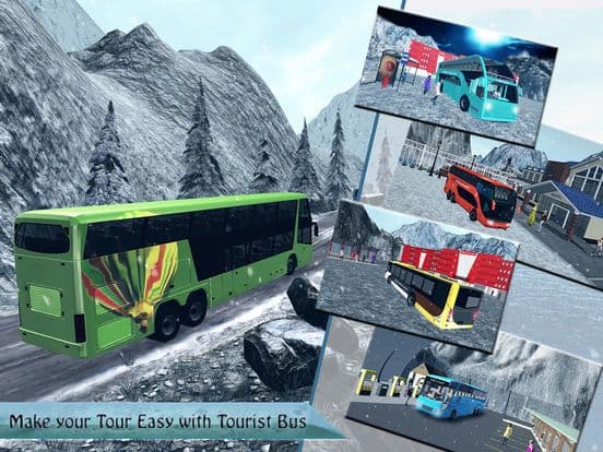 Offroad Tourist Snow Bus Drive - Hill Climb screenshot 2