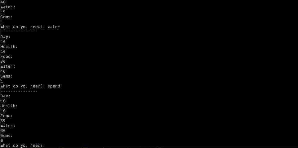 Generic Text Survival Game screenshot 3