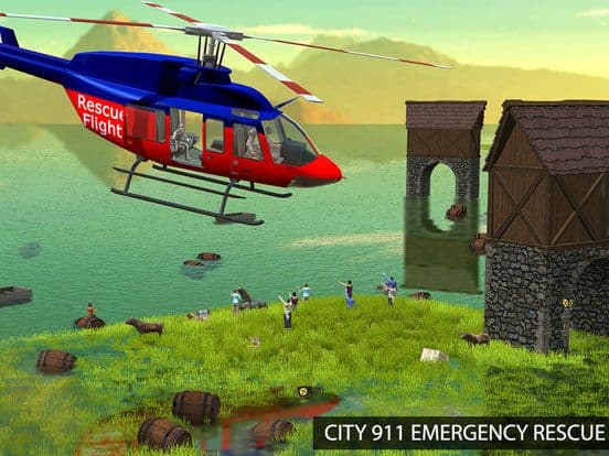 Flying Pilot Helicopter Rescue - City 911 Emergency Rescue Air Ambulance Simulator screenshot 3
