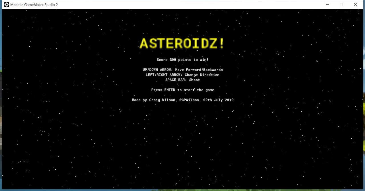 Asteroidz (CPWilson) screenshot 2