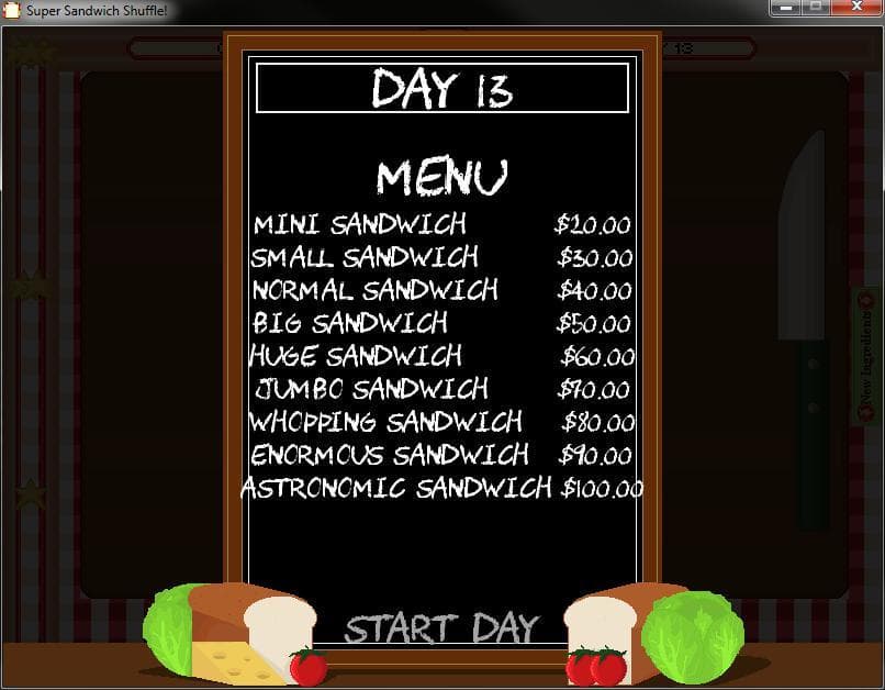 Super Sandwich Shuffle