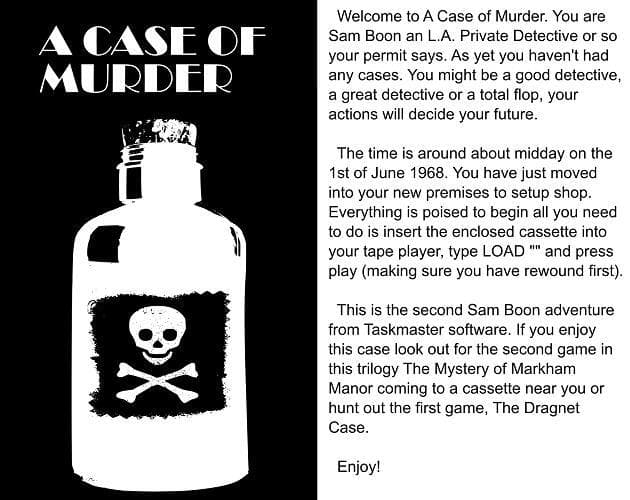 A Case of Murder (TaskmasterSoftware)