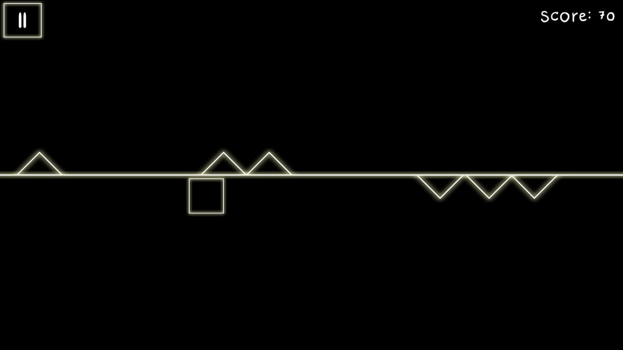 Infinite 2d line runner - avoid triangle obstacles - android hyper casual game screenshot 4