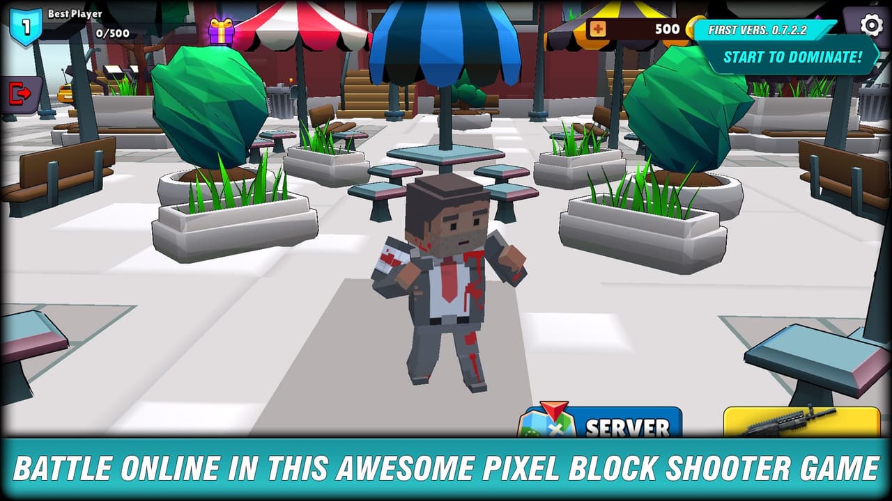Pixel Block Battle Gun 3D FPS - TPS Minecraft like screenshot 2