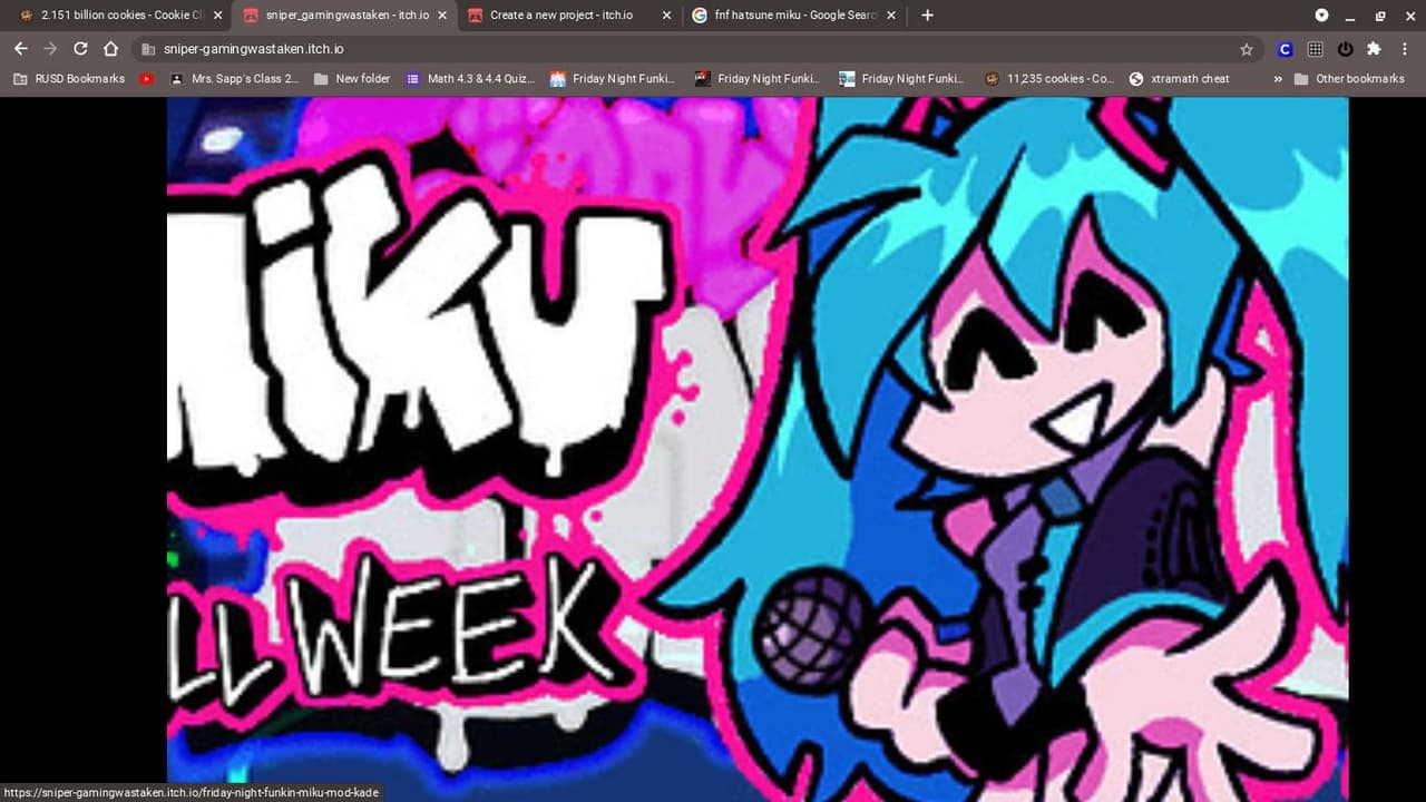 Friday night funkin Hatsune Miku Mod