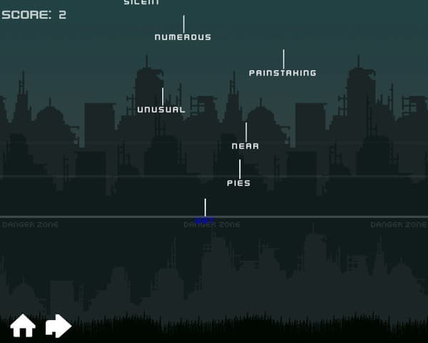Typing game screenshot 2