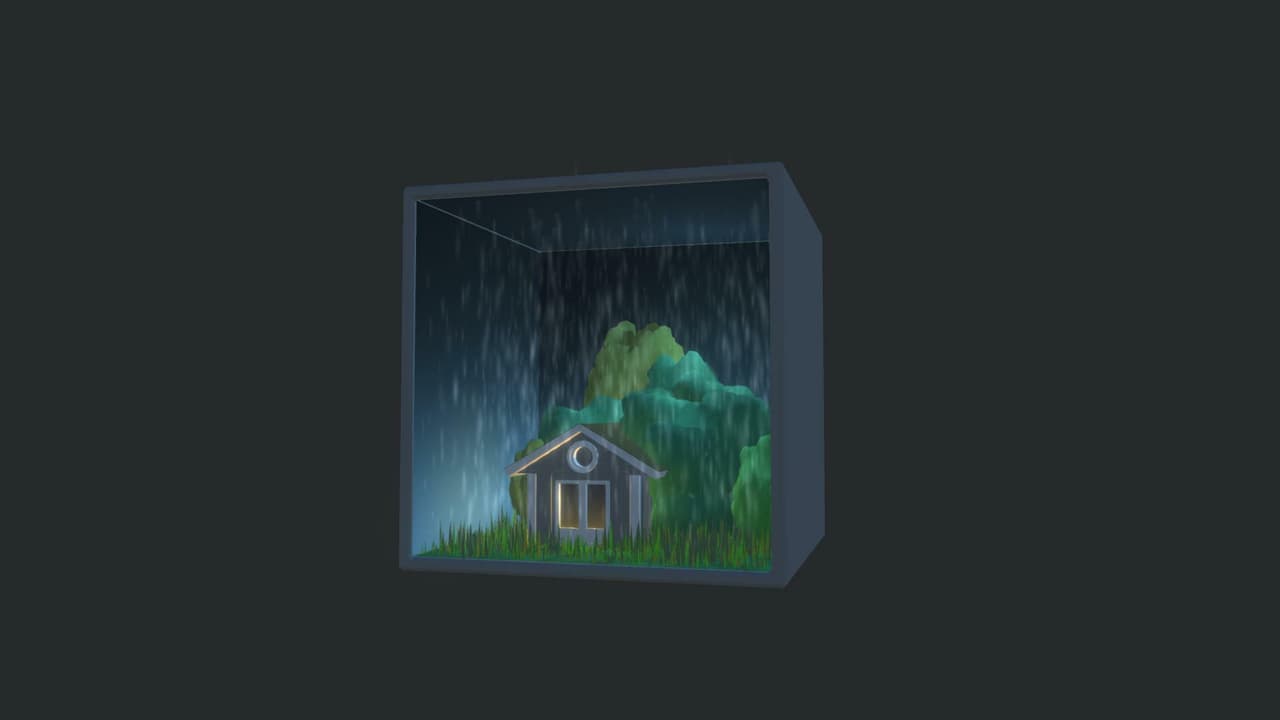 Stuga i åskstorm