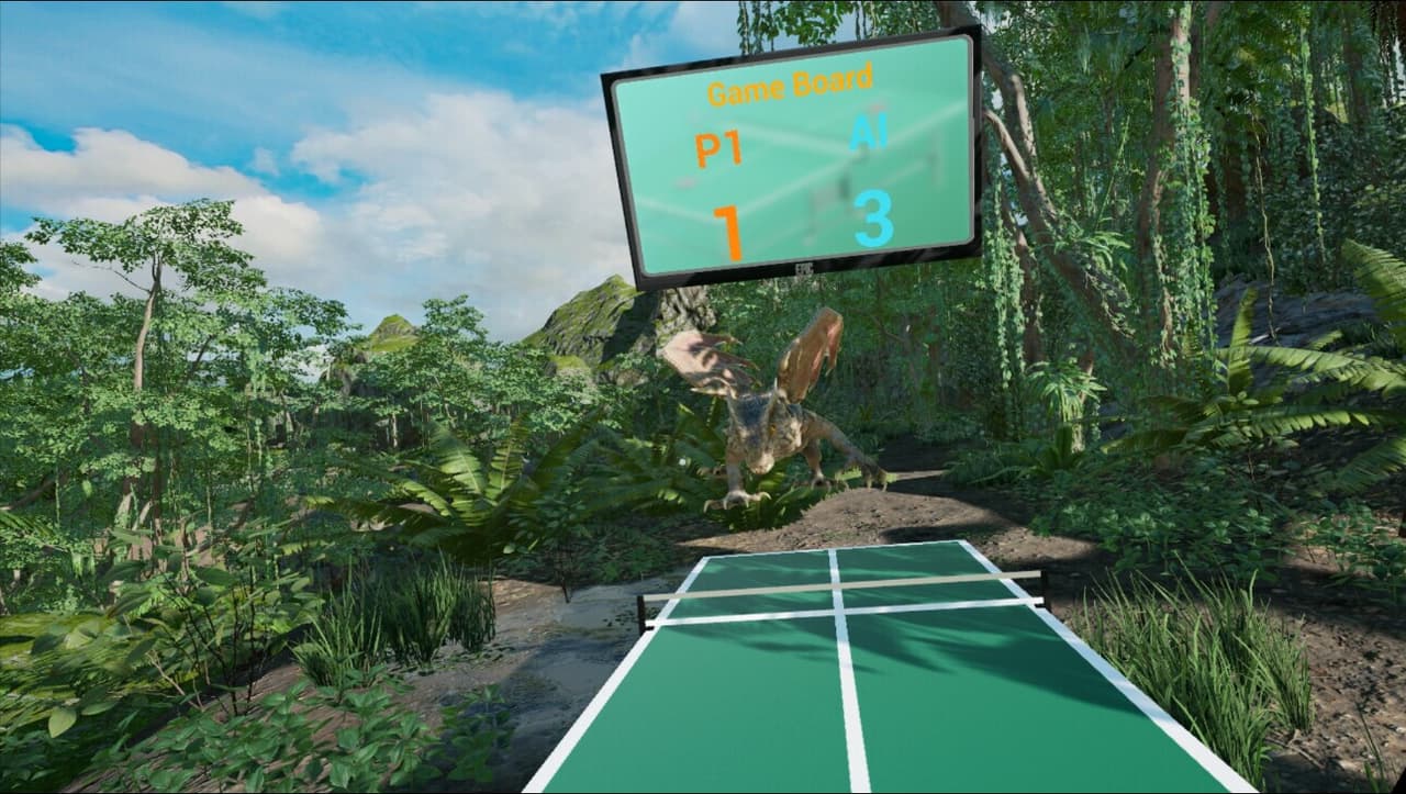 VR Dinosaur Pingpong