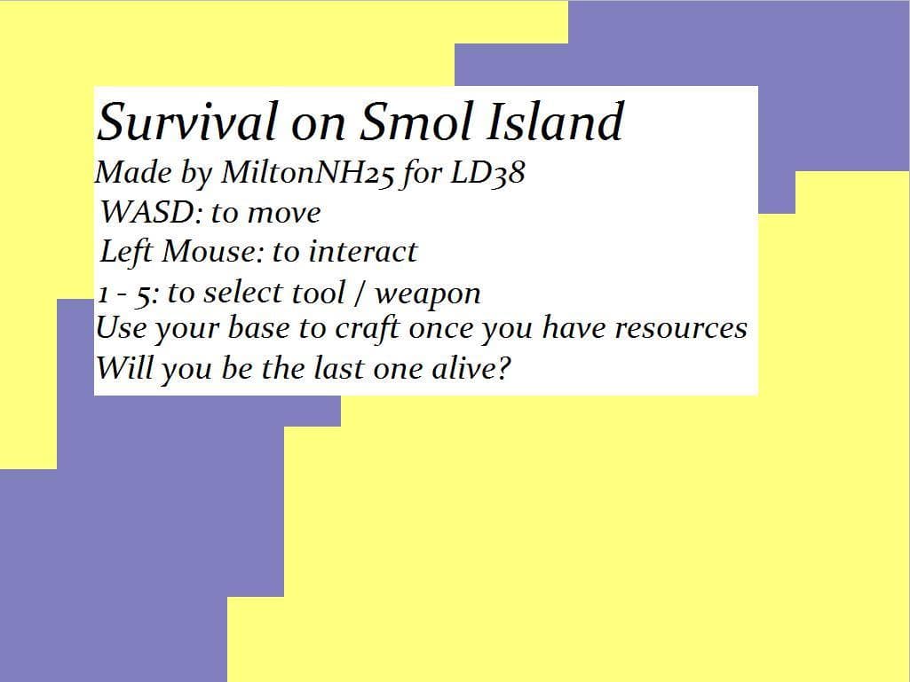 Survival on Smol Island LD38 screenshot 2