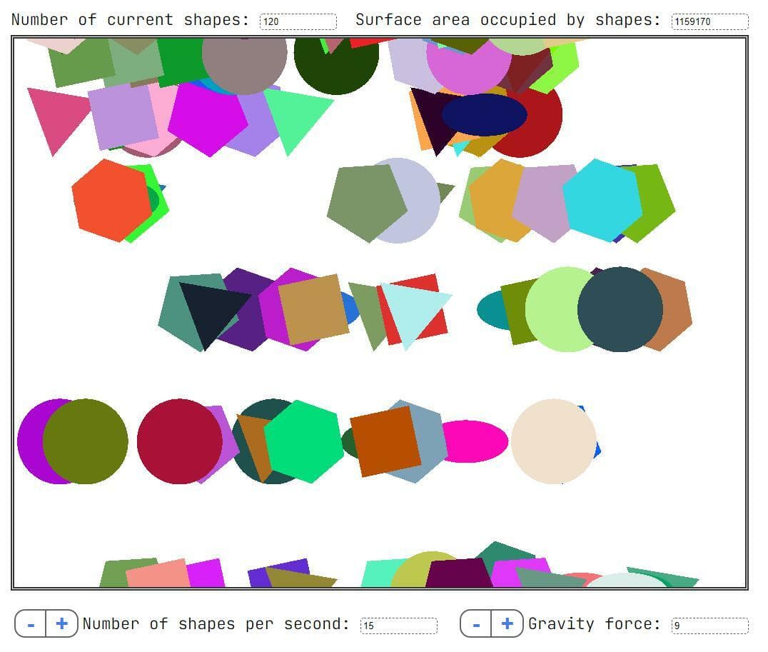 Falling shapes (BodaMat)