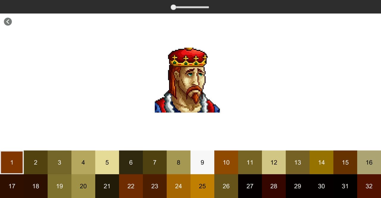Color by Number - Medieval Portrait (itch) screenshot 3