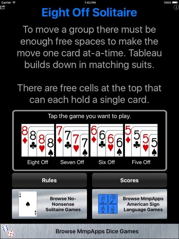 Eight Off Classic Solitaire screenshot 2